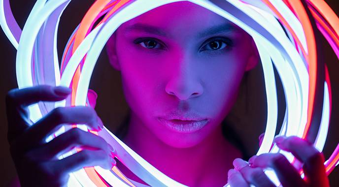 neon light robe