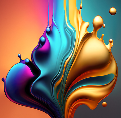 Vibrant colour paint splash